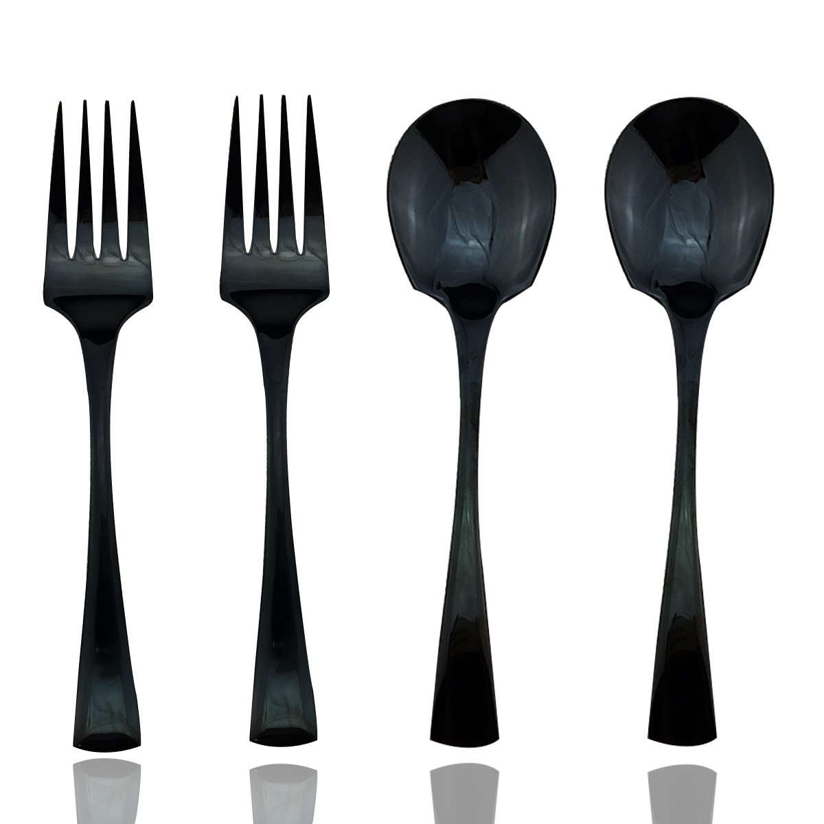 JASHII Black Stainless Steel Flatware Set - 24 Piece -19 JASHII Black Stainless Steel Flatware Set - 24 Piece -19