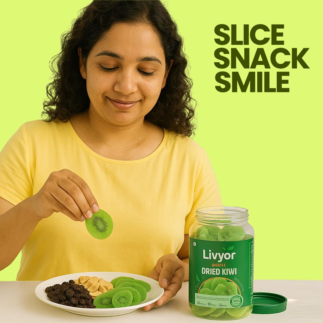 Livyor Premium Dried Kiwi for eating - 1kg | Kiwi Dry Fruits | Delicious and Tasty | Dehydrated Fruits | Naturally Sweet | Pack of 1 - Image 4 thumbnail