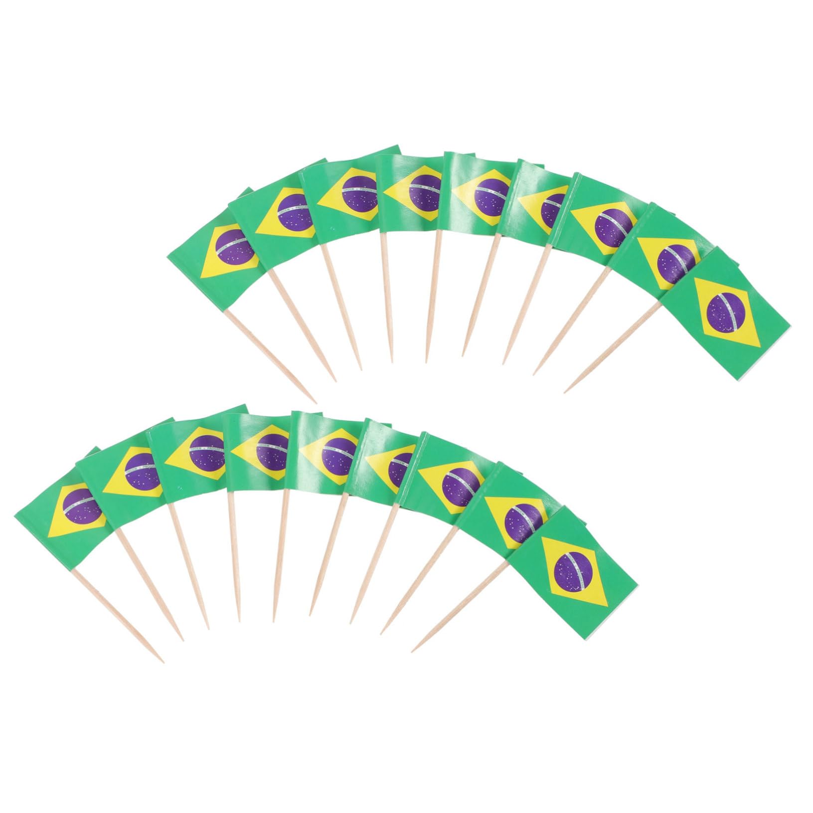 Alipis 100pcs Flag Cake Toppers Ornament Fruit Cakes Wedding Decorations Flags Cake Sprinkles Canada Day Party America Flag Decorative Cake Toppers Cake Picks Wooden Paper Cup Puerto Rico