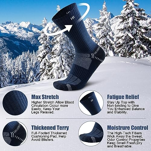 Circorld Heren Sokken Wicking Ademend Kussen Crew Sokken Mannen Vrouwen Anti-Blister Atletische Sokken Multipack voor Dagelijks Dragen Hardlopen Werken Wandelen Fietsen Sport Wandelen 5 Paar 5-8 9-11 - Afbeelding 3