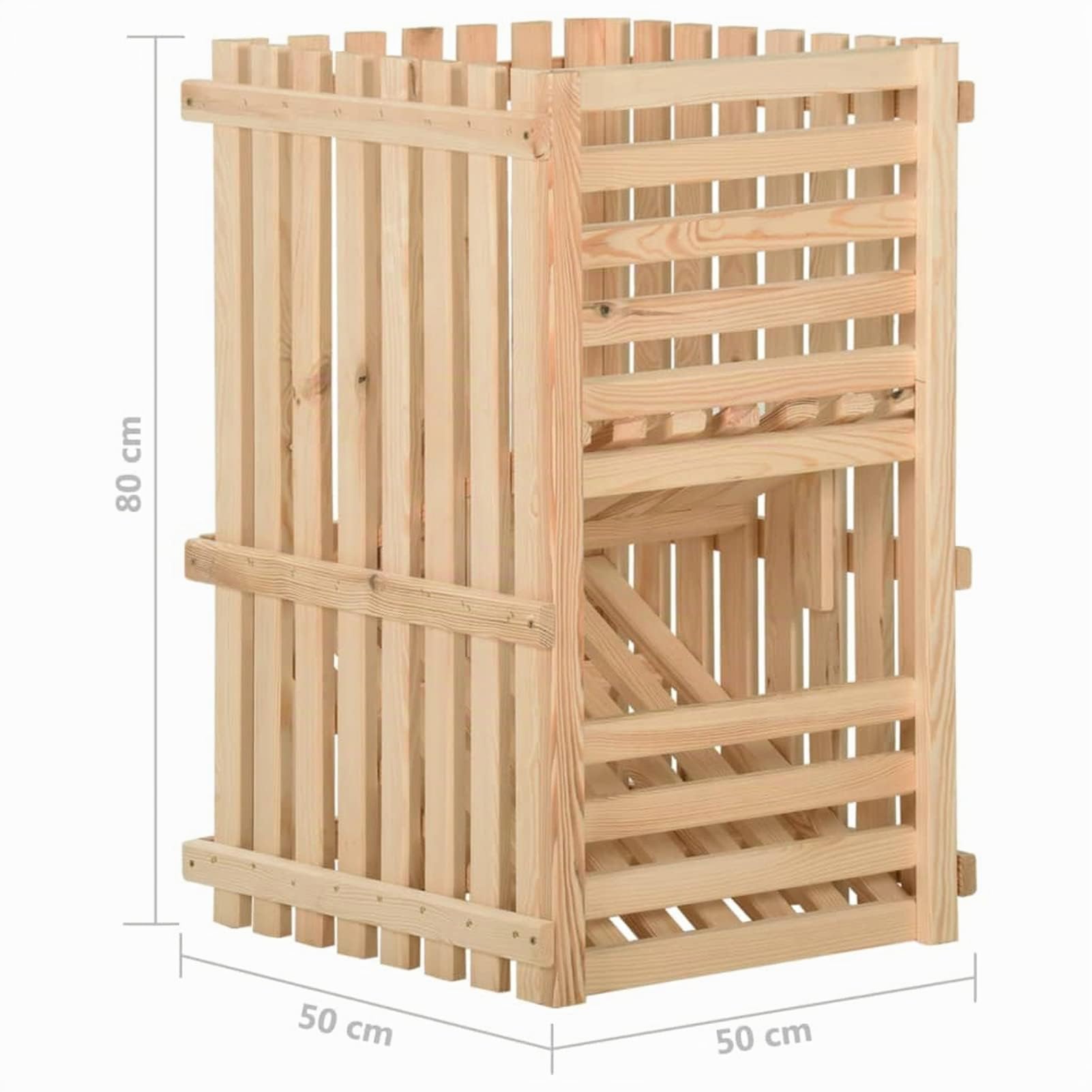 Tidyard Kartoffelkiste, Zwiebel Aufbewahrung, Obstkiste, Gemüsekiste, Holzkisten, Aufbewahrungskiste, Allzweckkiste, 50x50x80 cm Massivholz Kiefer