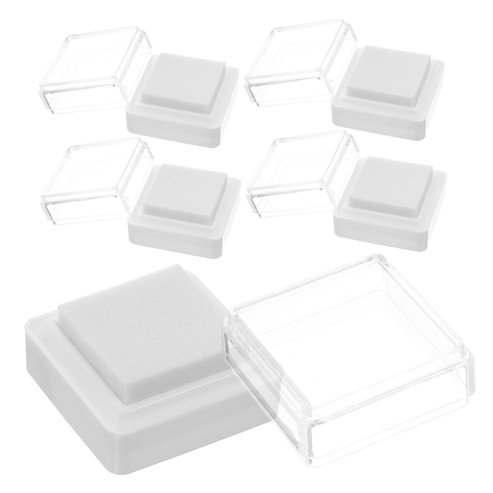 ARTIBETTER 5 Set Tampone Di Inchiostro Vuoto Goffratura Pad Di Inchiostro Di Timbro Tampone Di Inchiostro Per Timbri Per L'artigianato Tamponi Per Timbri A Inchiostro Spugna Bianca 5 Pezzi*5