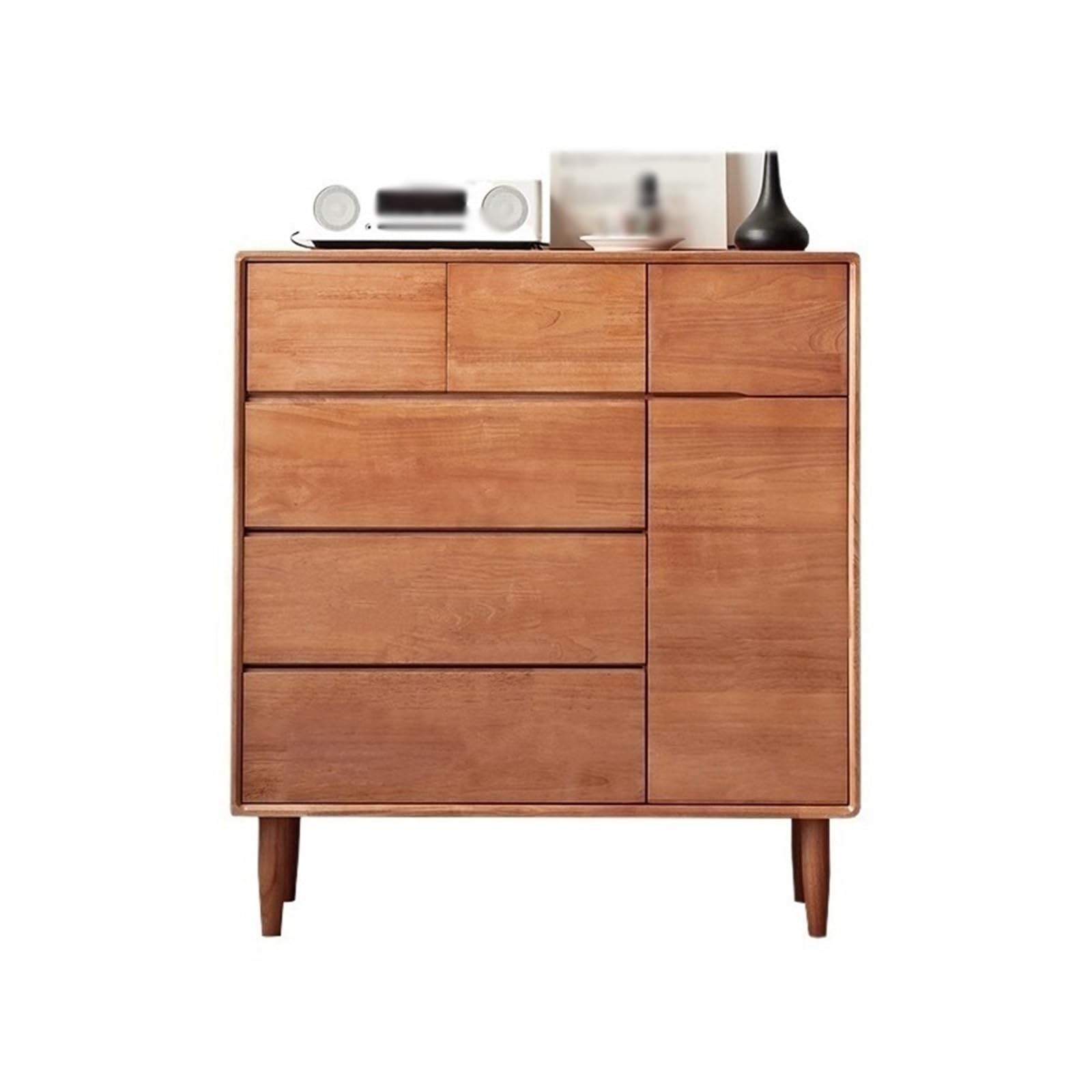 Dh2yjnbf3 Bedroom Dresser For Bedroom With 6 Storage Drawers And 1 Door Wooden Chest Of For Closet Guest Room Storage Organizer