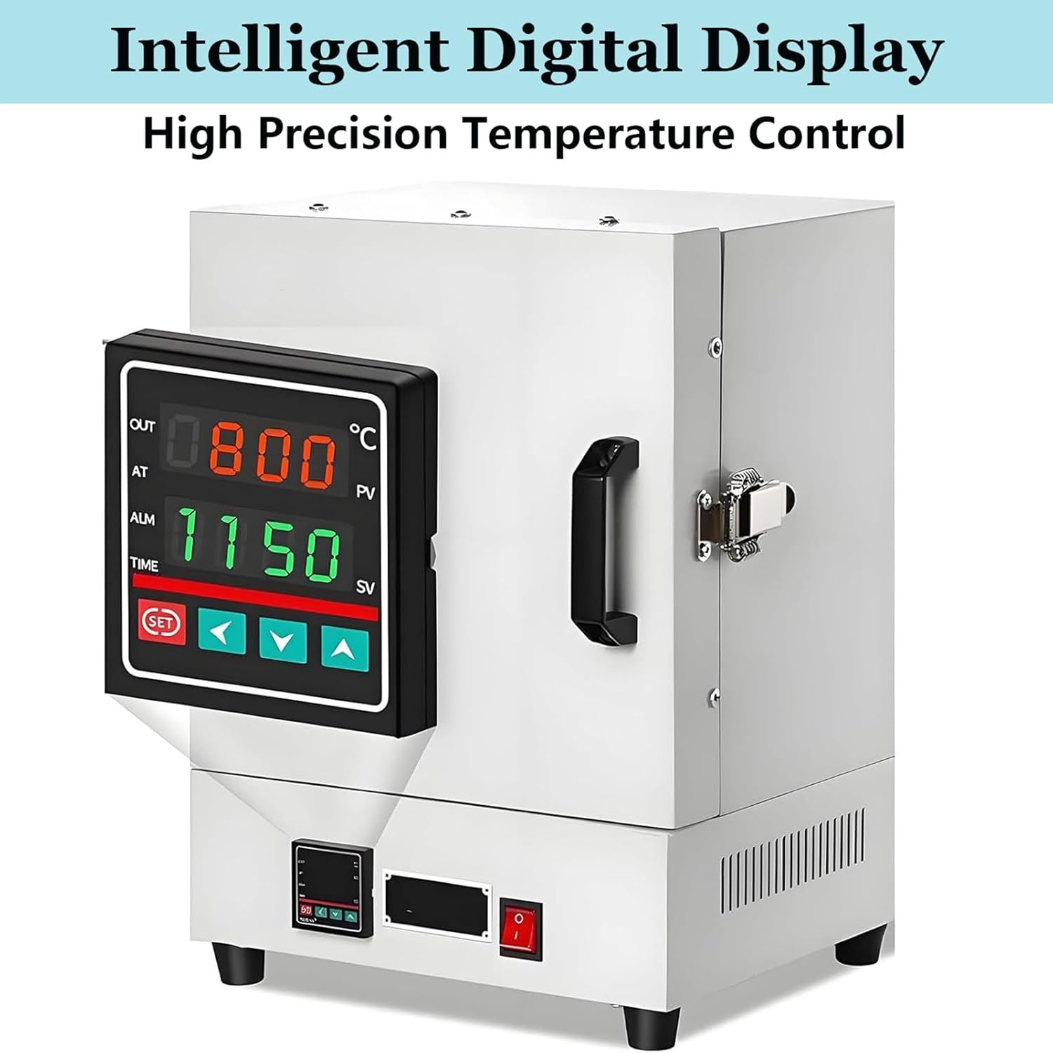 2000W 1150℃ Enclosed Muffle Furnace, Electric Burnout Oven Kiln with Temperature Control for Metal Melting, Ceramic Sintering, Heat Treatment & Lab Industrial Heating