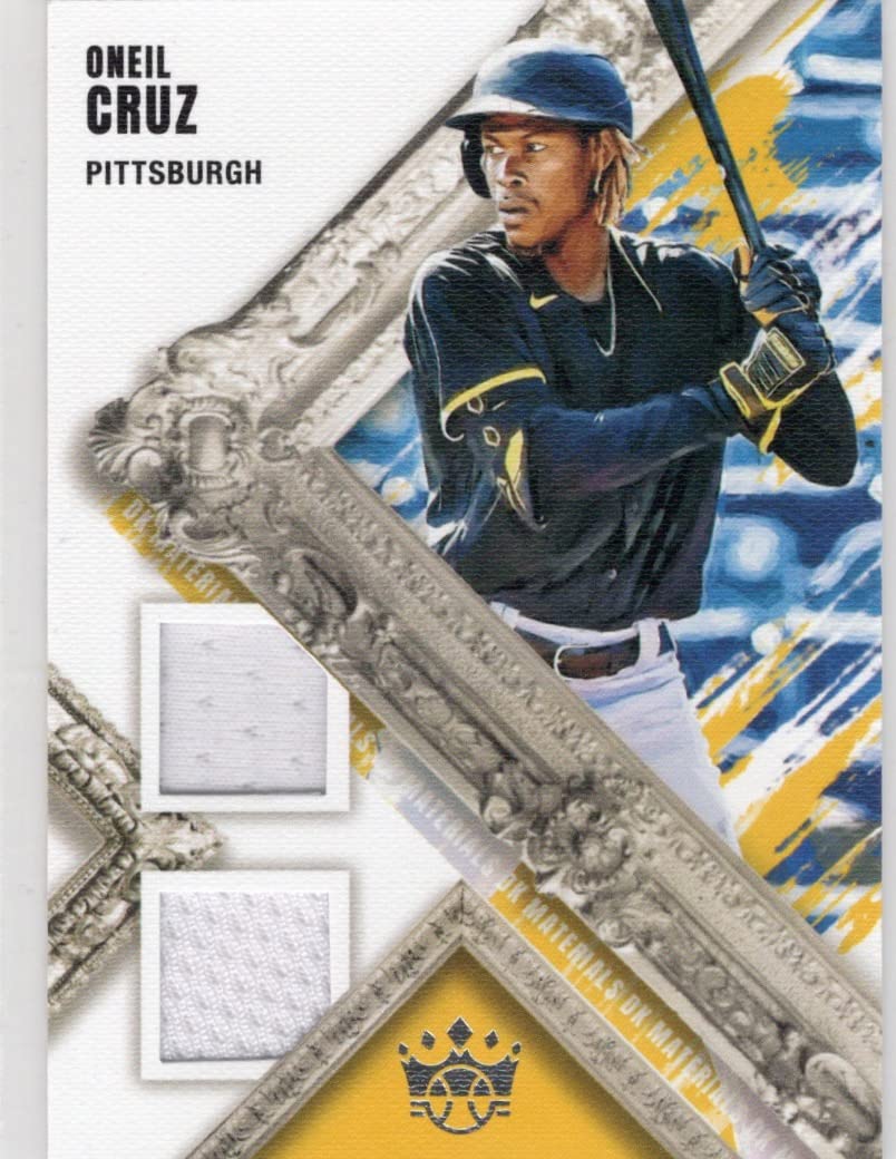 Oneil Cruz Dual Relic Diamond Kings Materials Game Used Jersey Card Collectible Baseball Card - 2022 Panini Diamond Kings Baseball Card #DKM-OC (Pirates)