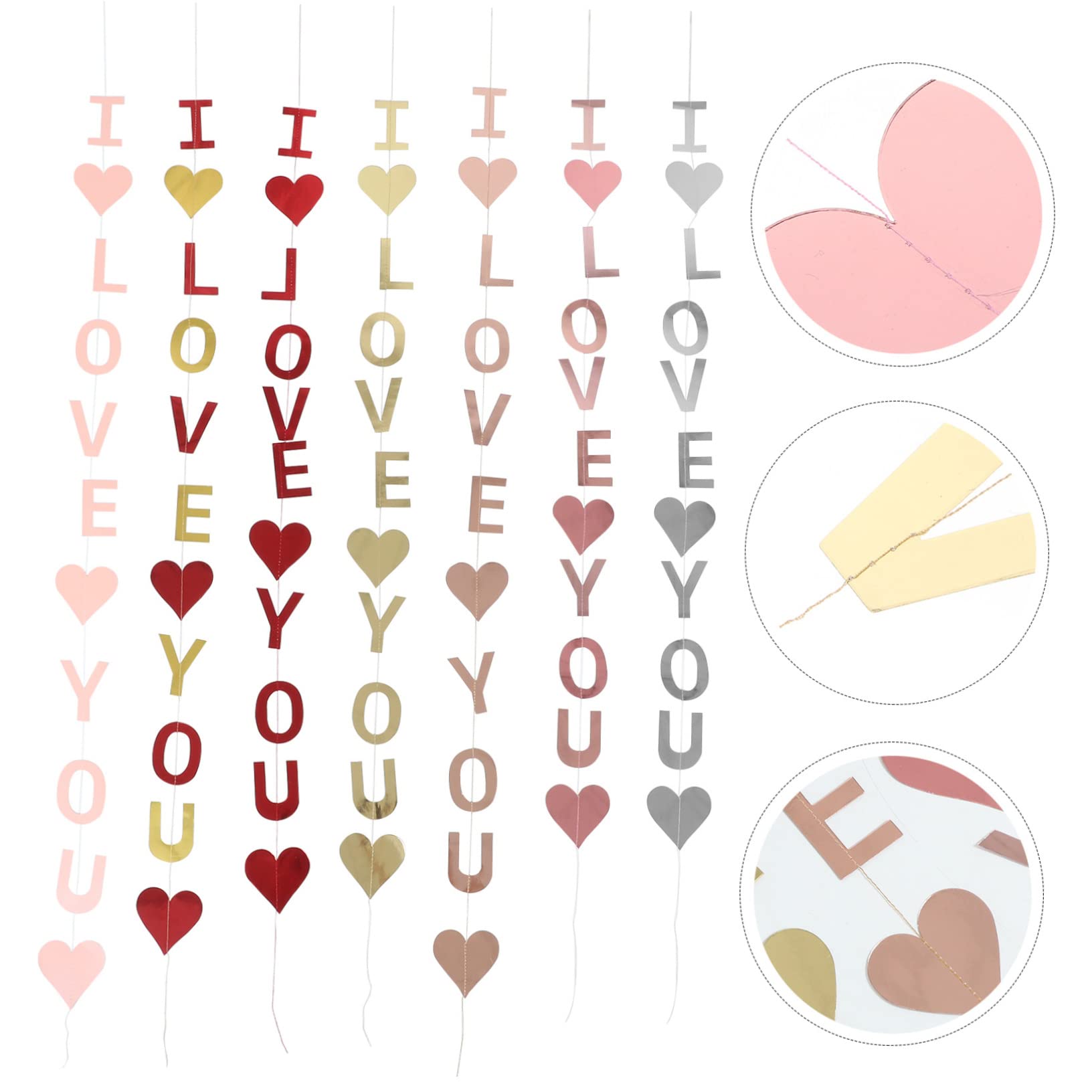 Cabilock 35 Piezas De Artículos Decorativos Colgante De Corazón Adorno Goldendoodle Guirnalda Colgante De Boda Guirnalda De Corazón Rojo Decoraciones De Cumpleaños Rápidas