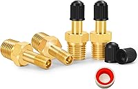 GODESON 1/4" NPT Brass Schrader Tank Valves (Pack of 4) - Anti-Corrosion, 200 PSI Max for Air Compressors & Tanks