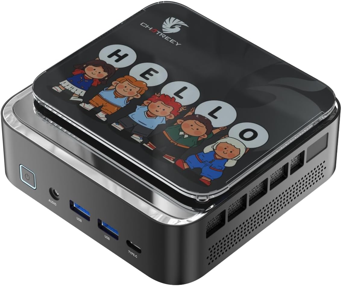 Mini PC AMD Ryzen 7 7735HS 16GB DDR5 RAM 1TB NVME SSD (8C/16T, 4.75GHz Max), AMD Radeon 680M Gaming Mini Computers with 2.5G LAN/Win 11 Pro/6x USB 3.1/Type-c/Wi-Fi 6/BT 5.2/3-Screen Display