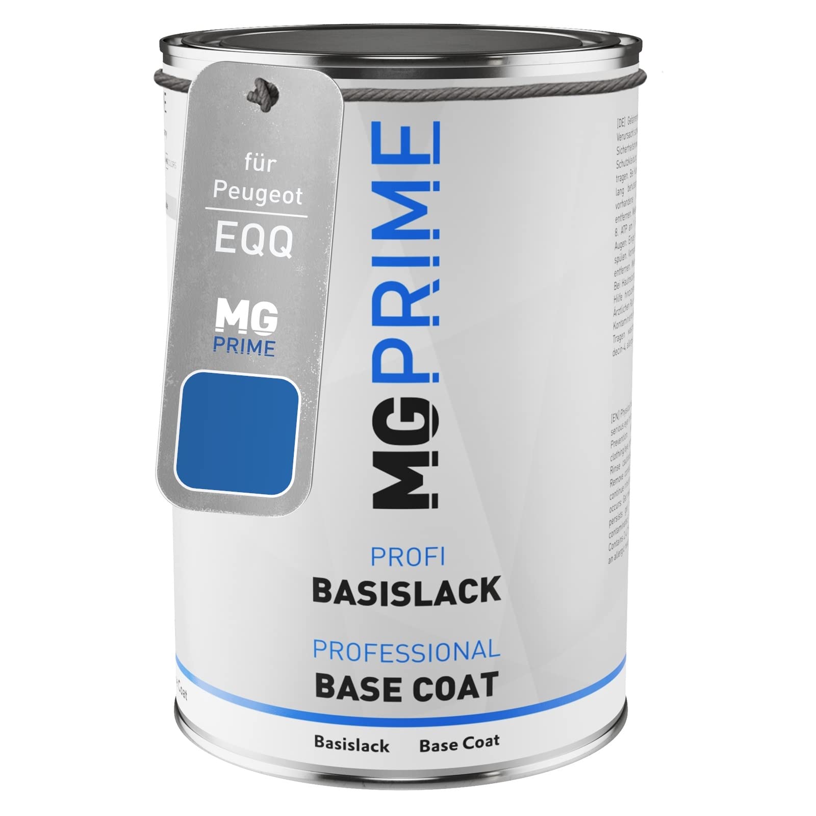 MG PRIME Car Paint Can ready-to-spray for Peugeot EQQ French Blue Metallic Base coat 1.0 litre 1000ml