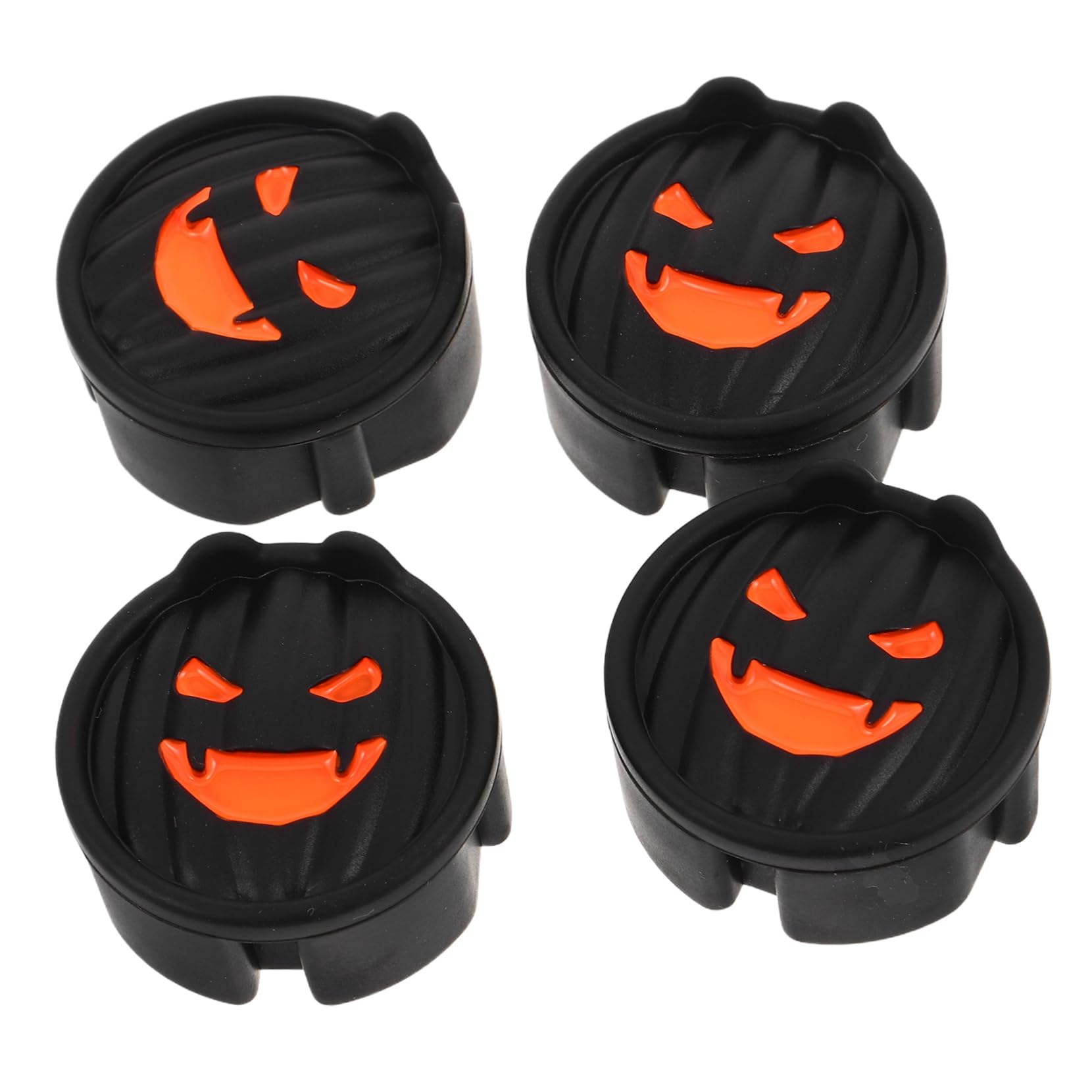GALPADA 4 Pack Silicone Pumpkin Socket Covers Childproof Electric Plug Protectors for Babyproofing Outlet Safety Covers for Most Sockets