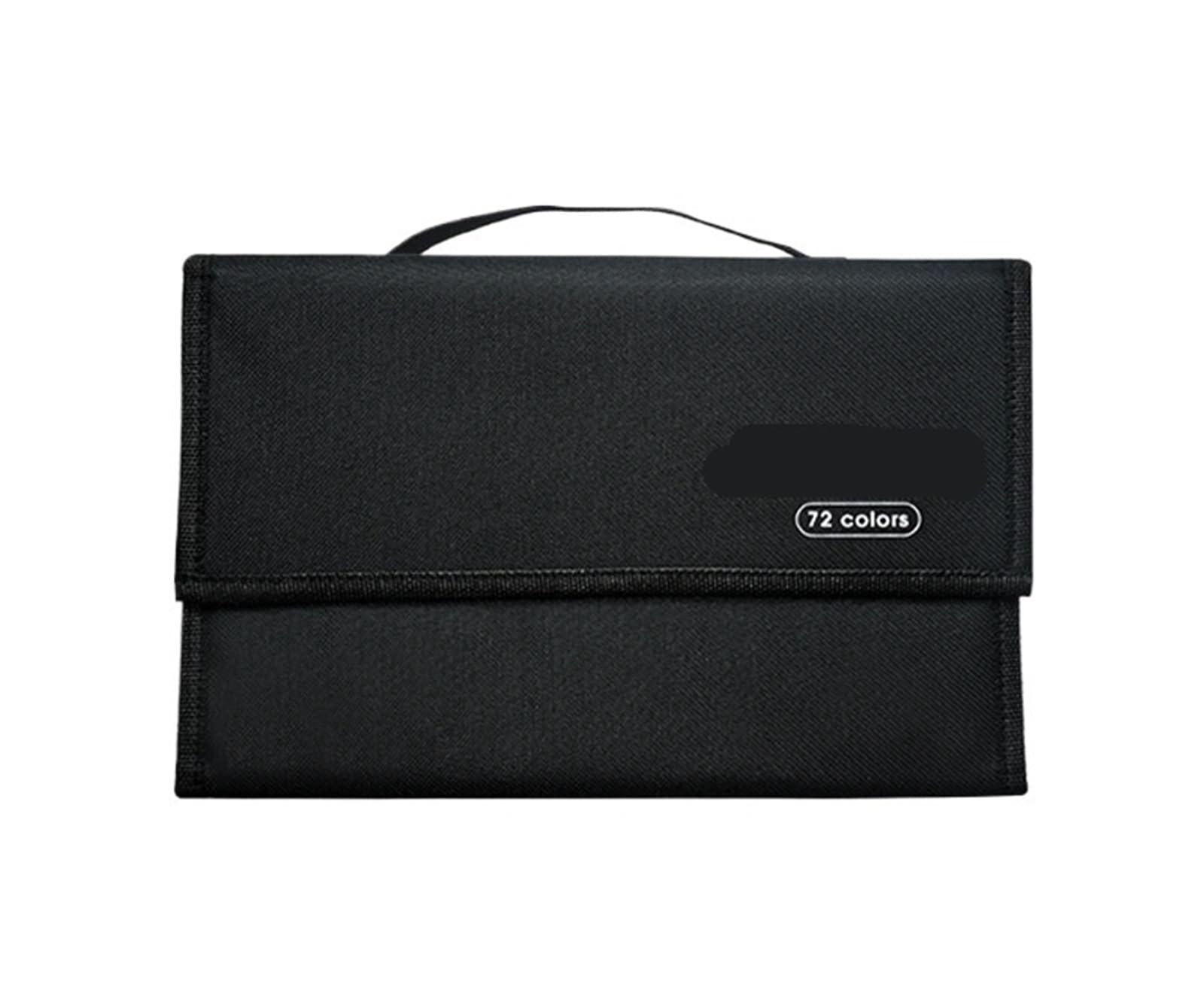 Porta Pennarelli Borsa porta pennarelli neri 12/24/36/48/60/72 Slot Tela di nylon Benda portatile Penna for acquerello Articoli di cancelleria for l'organizzazione Per Ufficio(72 sticks)