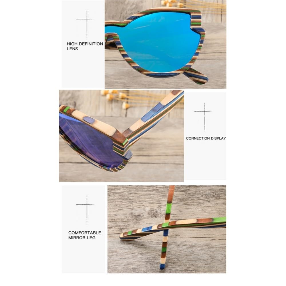 Design Holz Polarisierte Sonnenbrille für Damen und Herren Mode