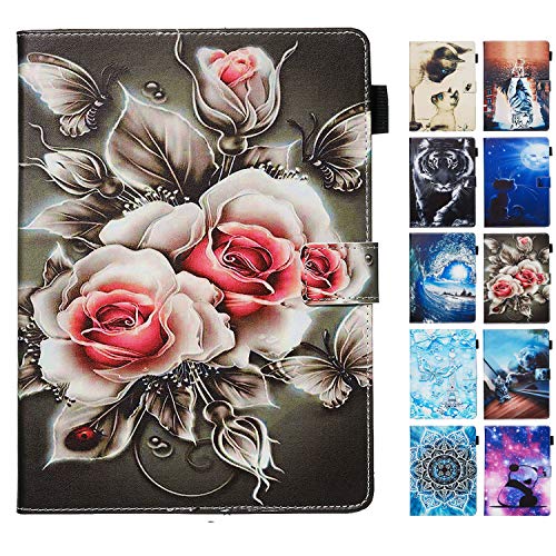 Handyhülle für Samsung Galaxy Tab A 8.0 (2019) SM-T290 Hülle Tablet Leder PU Flip Case Kartenfach Klappbar Schutzhülle Tasche mit Muster