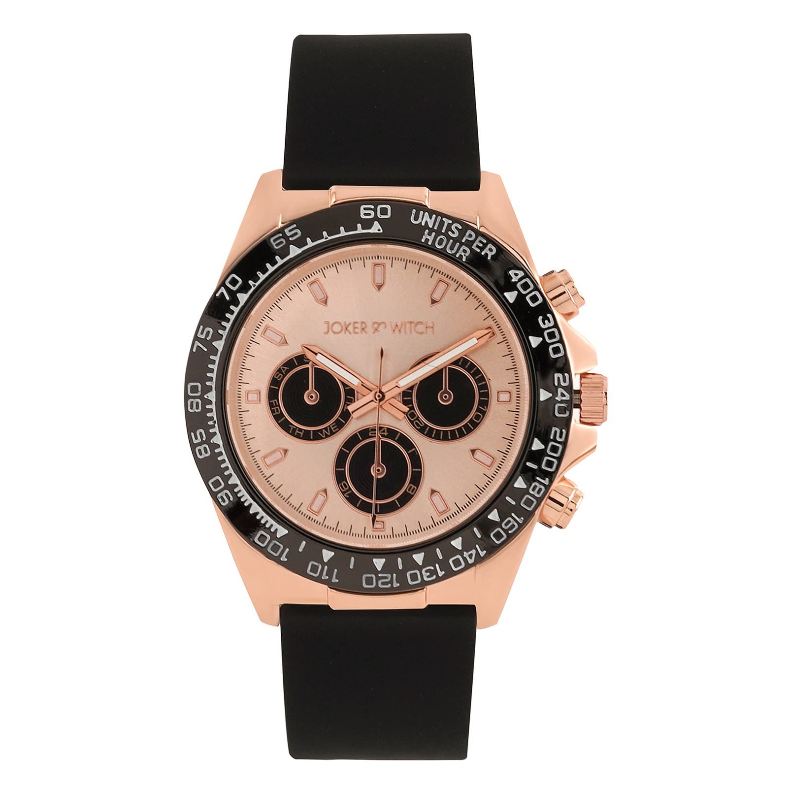 Joker & Witch Jesko Rose Gold Dial Black Synthetic Analogue Watch for Women (B0BSVBGBKN) Amazon Price History, Amazon Price Tracker