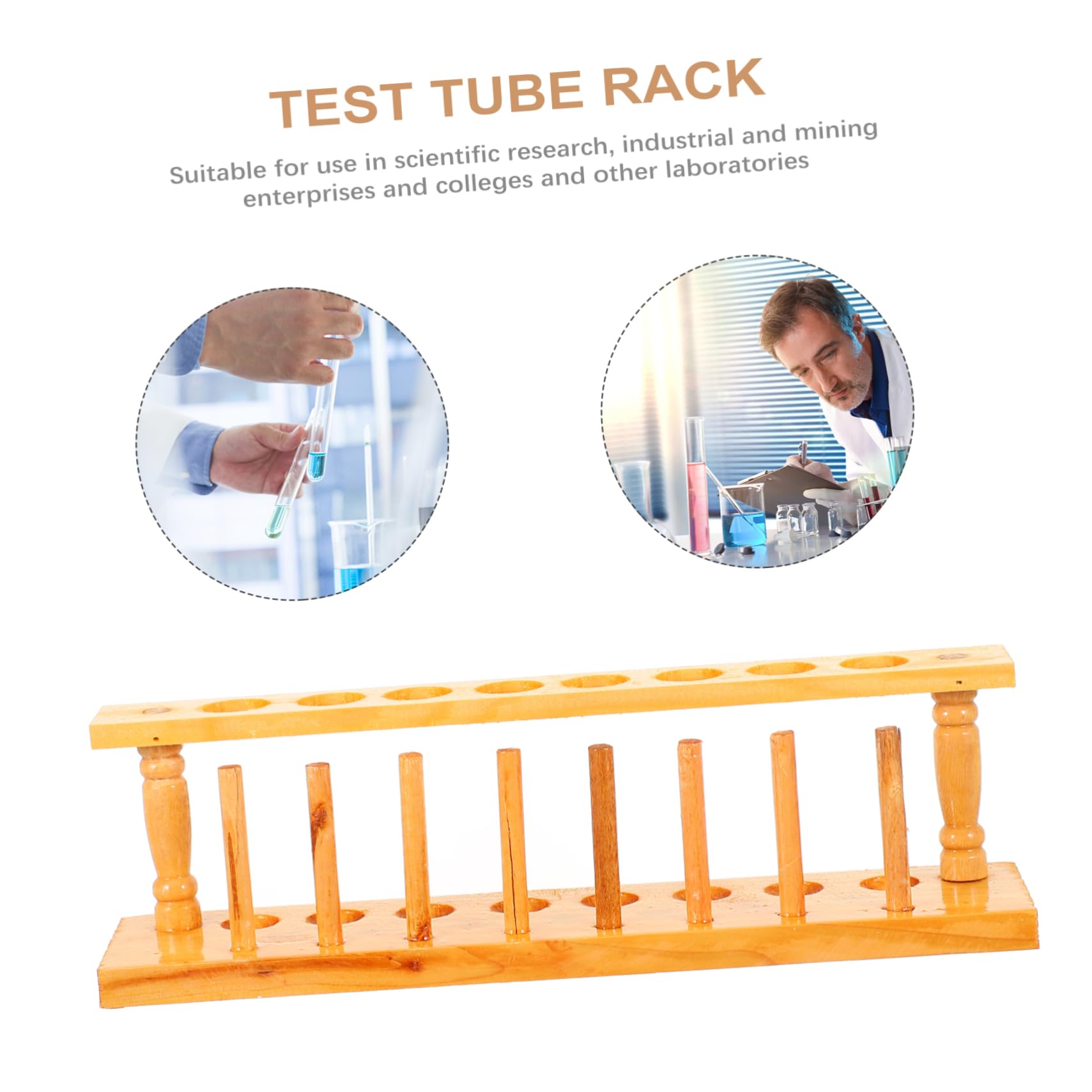 iplusmile 4pezzi Porta Provette Legno Supporto Per Provetta Da Laboratorio Rack Versatile Per Scuole e Istituti Di Ricerca