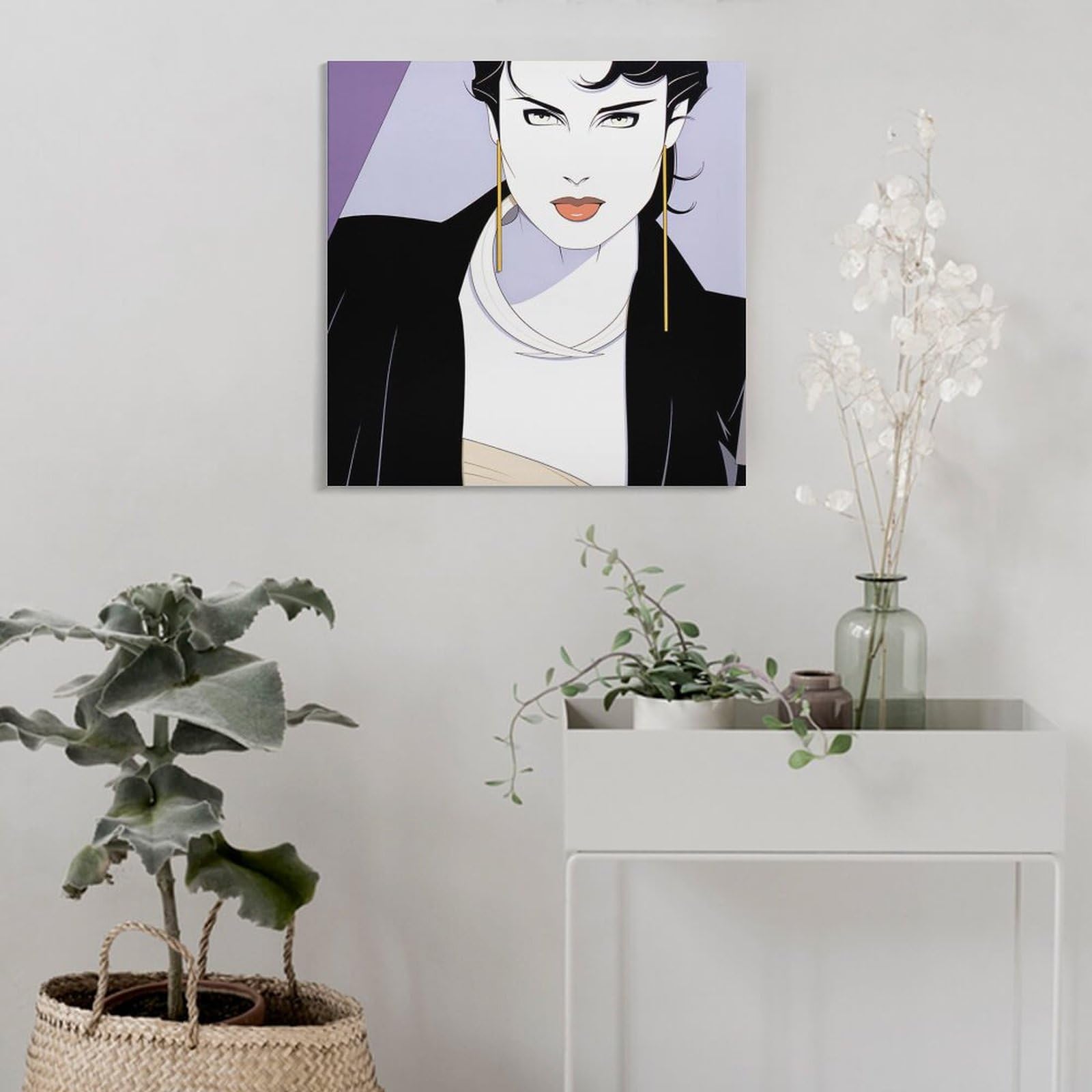 Amazon.co.jp: Patrick Nagel パトリック・ナゲル 女性絵画キャンバス