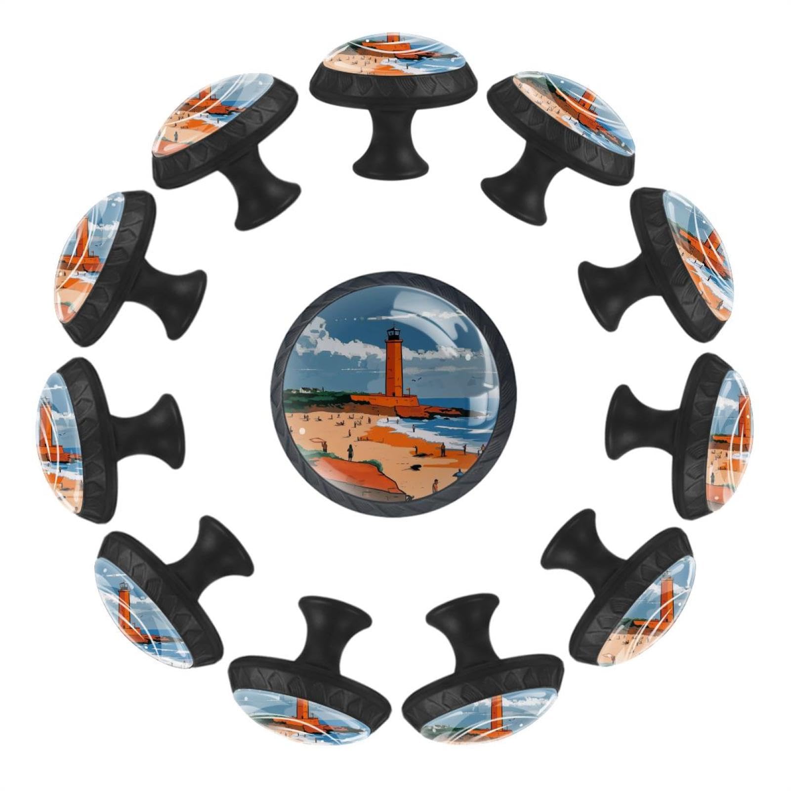 Boutons de tiroir en verre cristal durable et faciles à installer pour placard moderne