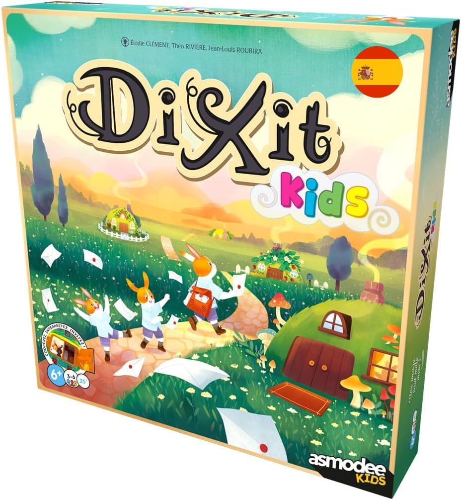 Asmodee Kids Dixit Kids, Juego de Mesa cooperativo para niños, Juego de Mesa Familiar con Preciosas Ilustraciones, A Partir de 6 años, De 3 a 6 Jugadores, Duración: 25 Minutos, Español