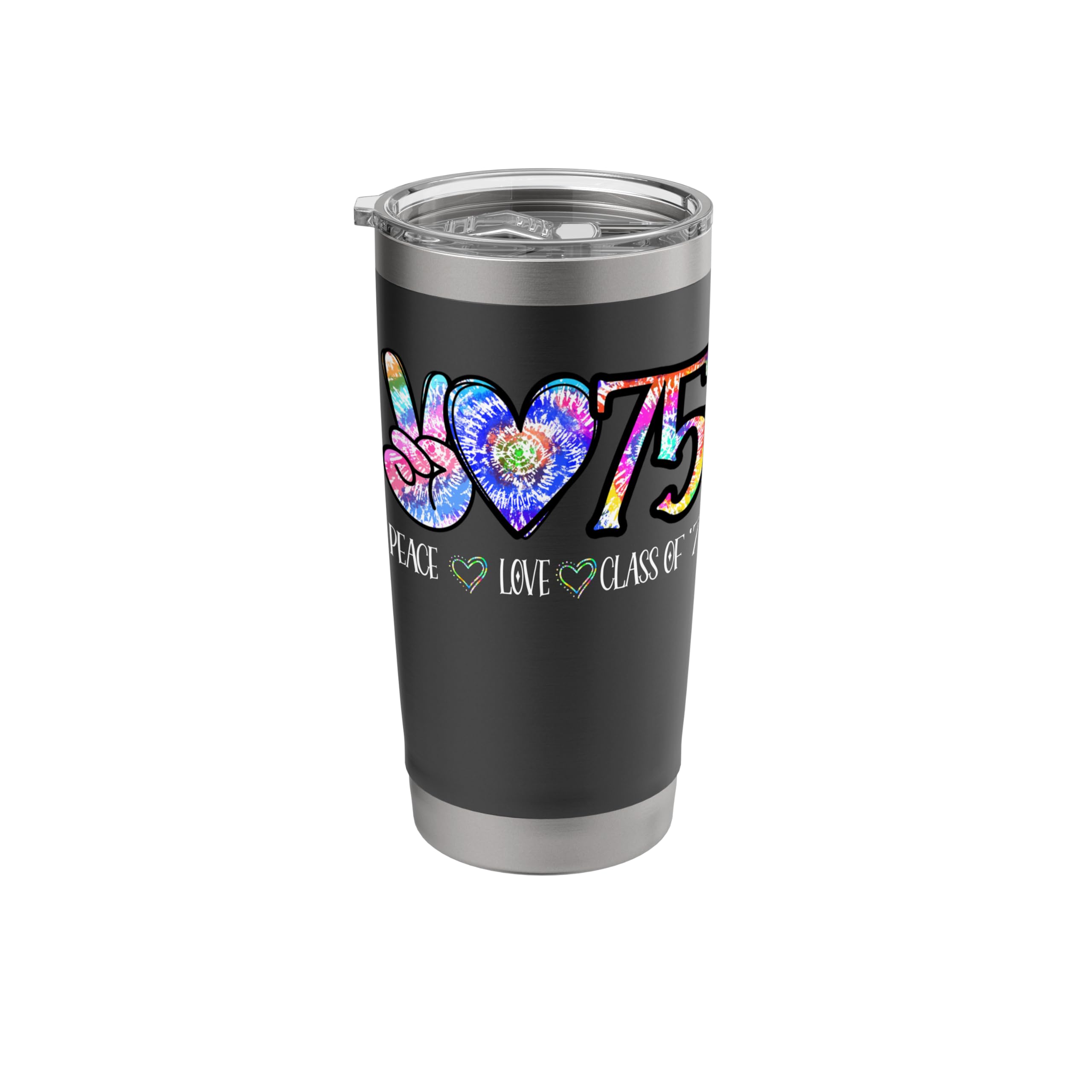 Class Of 75 1975 50th Class Reunion Tie Dye Graduation Items Stainless Steel Insulated Tumbler