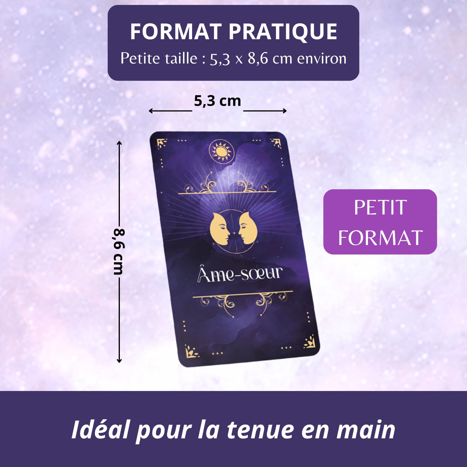 Le Grand Oracle des Réponses Célestes – Oracle Divinatoire Français de 110 cartes pour des réponses simples, immédiates et précises (Carte au Petit Format)