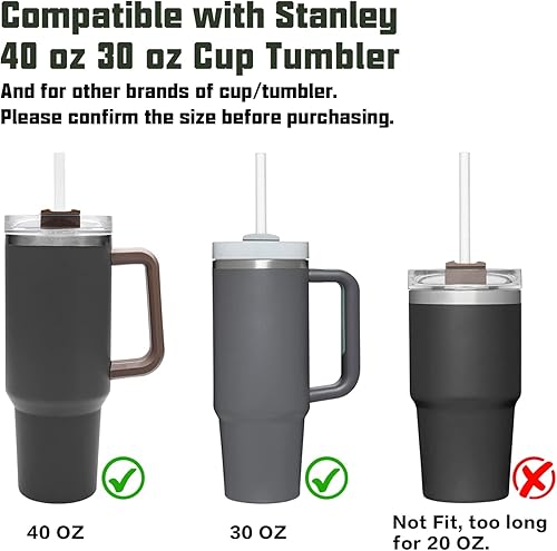 Miniatura 5 de Funda de repuesto para popote y Stanley compatible con vaso Stanley de 40 onzas y 30 onzas