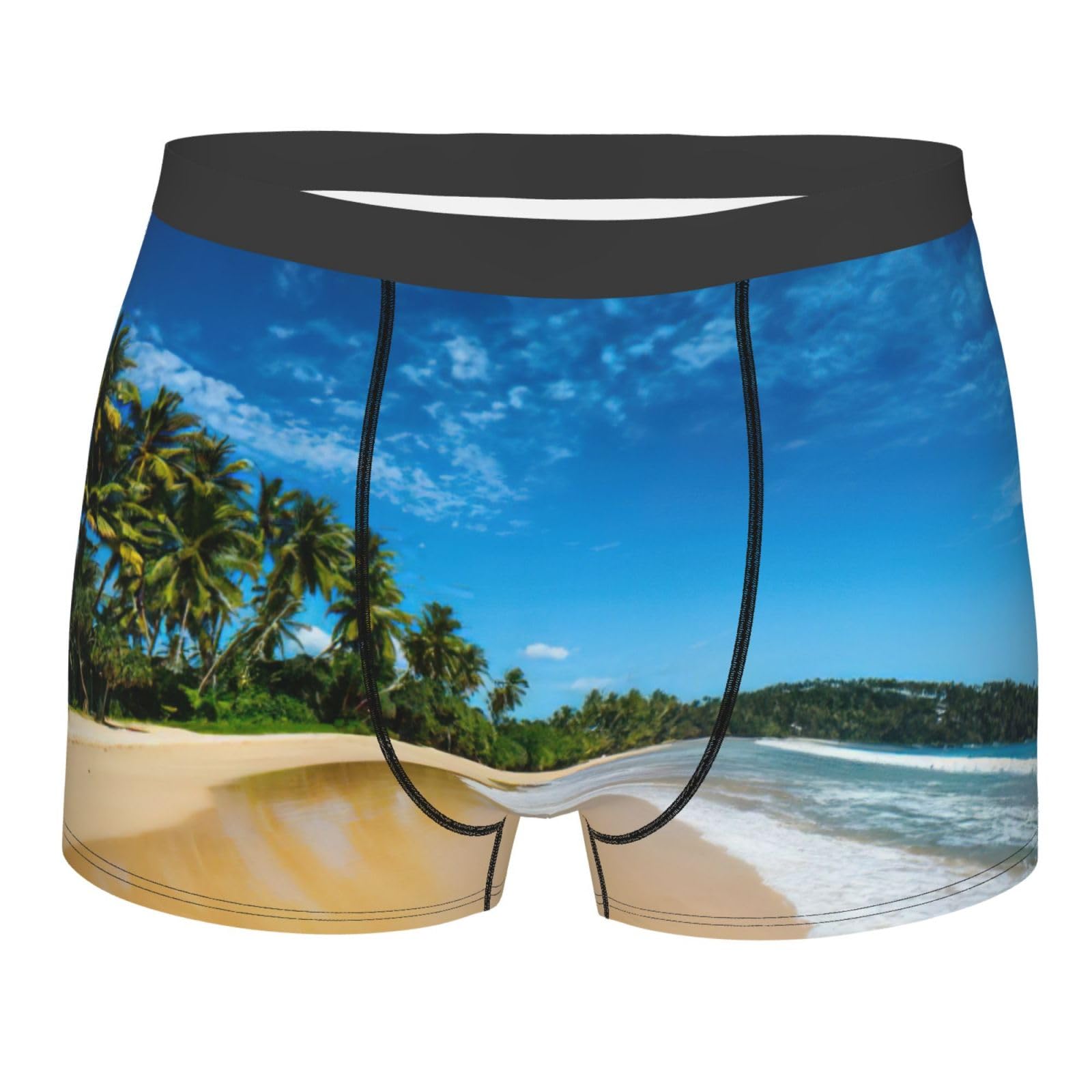 Valentines Day Gift For Him Clear Sky Wave Beach Mens Boxers Romantic Underwear Men'S Boxer Briefs Comfort Soft