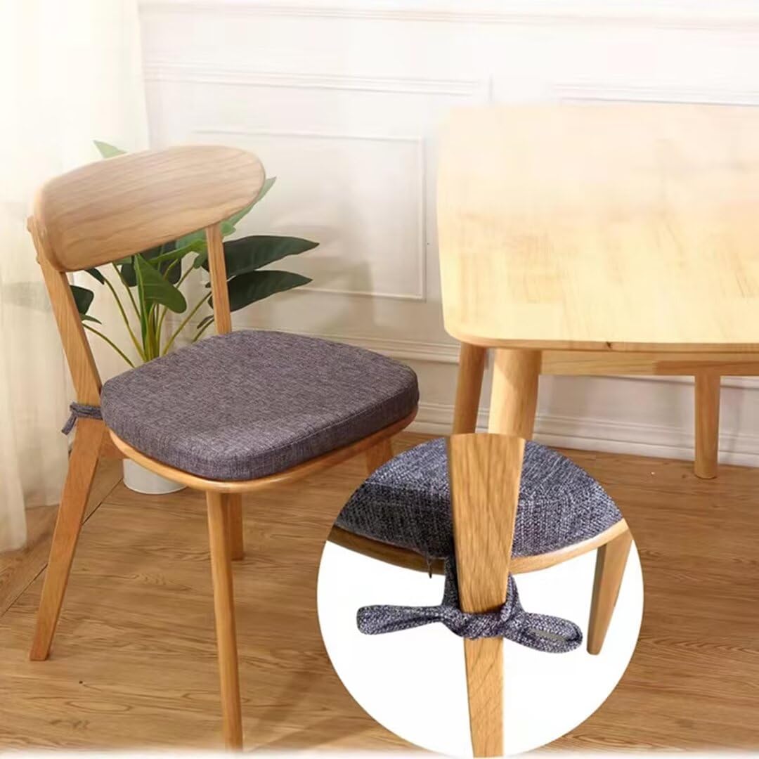 YUNSHANGHE Lot De 4 Coussins De Chaise Avec Liens - Lavable - En