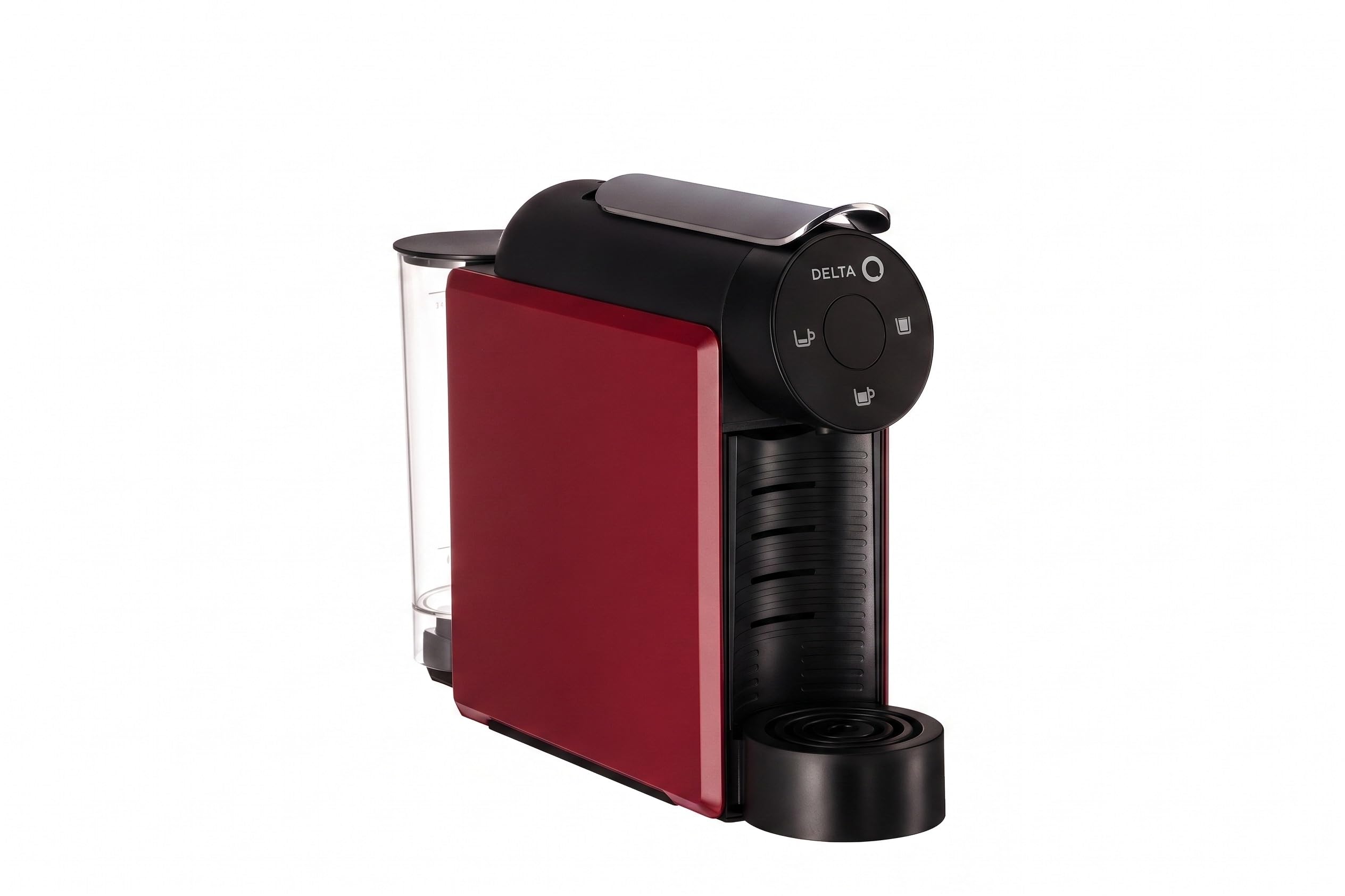 Delta Q - Mini Qool Red - Compact Versatile and Minimalist Delta Q Pod Coffee Maker - Easy to Use