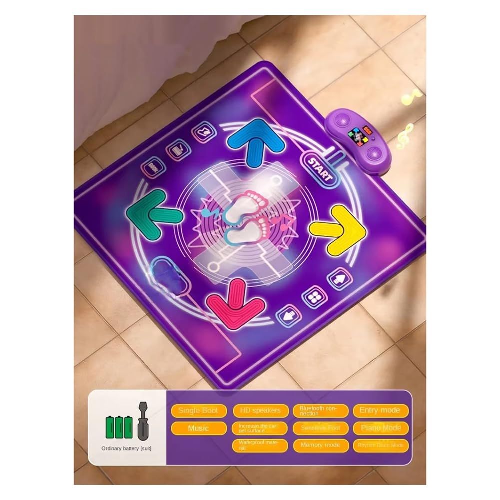 rieder Tappetino da Ballo Elettronico Giocattolo Tappeto da Ballo Gioco Coperta Regali di Compleanno Giocattolo Tappetino da Ballo Coperta da Ballo per Bambini Luce
