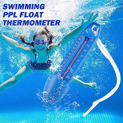 Pool Thermometer With Tether String, Pool Thermometer Floating Easy Read, Swimming Pool Maintenance Equipment For Swimming Pools, Spas, Hot Tubs, Ponds #TOP6