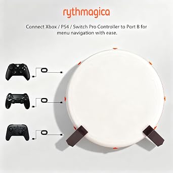 TDC10 Smart Pro Taiko Drum Controller Tatacon for NS Switch, Xbox X/S, PS4,PC, Less Noise, High Sensitivity, Precise Note Registration, Arcade Level Design,Controllers for game consoles