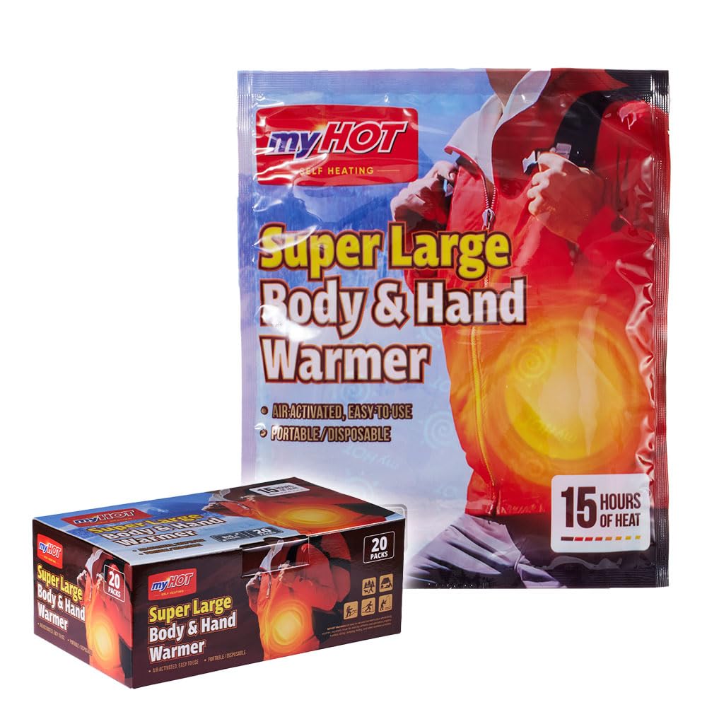 Body & Hand Warmers (20, 30, 40 Bulk Pack) - R.O.K. Army Tested Standard Issue Quality - Long Lasting Heat, Non-Adhesive, Disposable, Air-Activated Warmers for Camping, Cold Weather, Skiing, Hiking