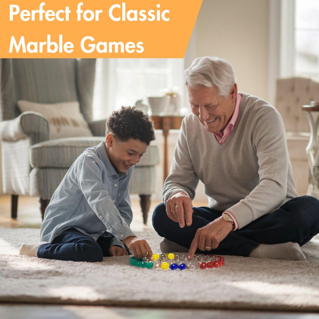 AHLPO 50Pcs 16mm Glass Marbles Multiple Colors Bulk Collection Cat Eye Marble for Bounce Game, DIY and Home Decoration