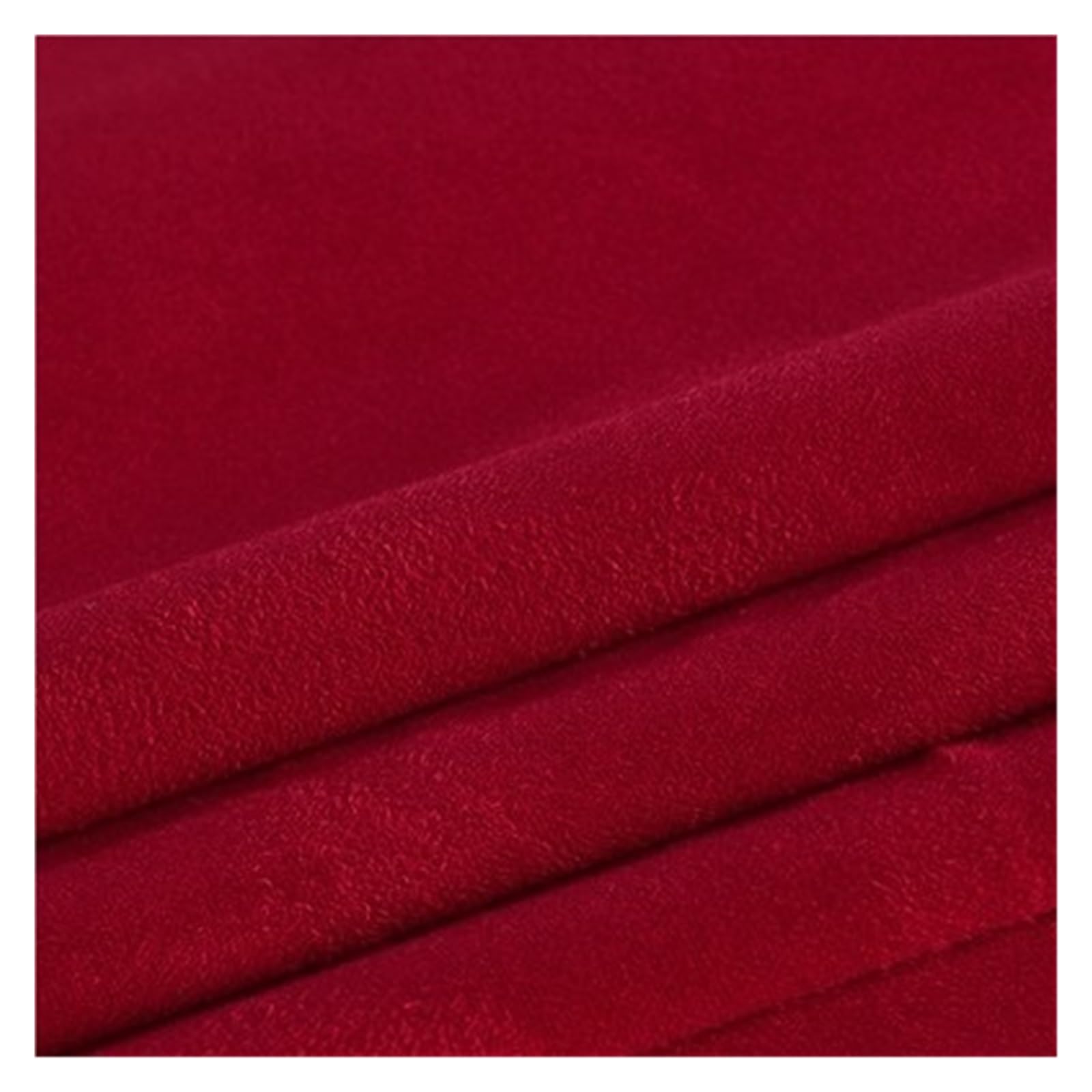 FIgpmwld Faux Suede Fabric, Frosted Velvet Suede Fabric Multicolor 50x160cm Micro Elastic Sewing(17 - Wine Red)