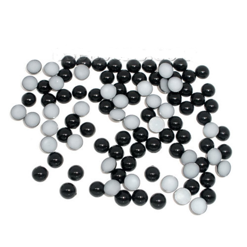 Beads And Charms Black 100 X Pearl Imitation Flatback Acrylic Embellishment Cabochons Scrapbooking 6Mm