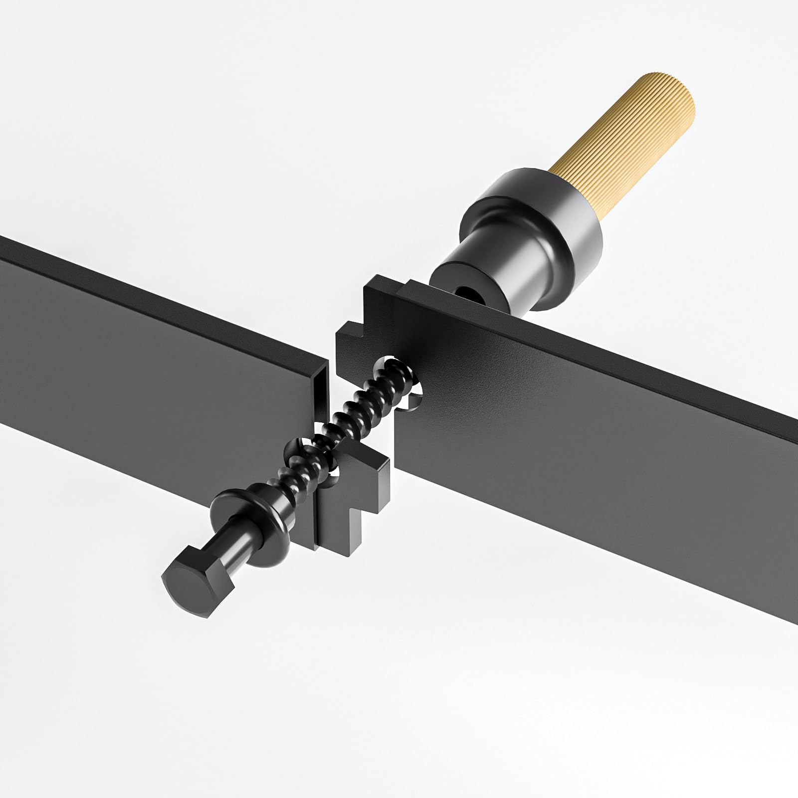 CCJH Binario per Porta Scorrevole Kit Doppia Anta Esterno Muro 6.6FT-203cm in Stile Rustico Classico Rulli Forma Hardware in Acciaio al Carbonio Nero