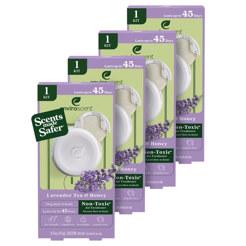 Amazon.com: Enviroscent Plug Hub Refills 4ct - Lavender Tea