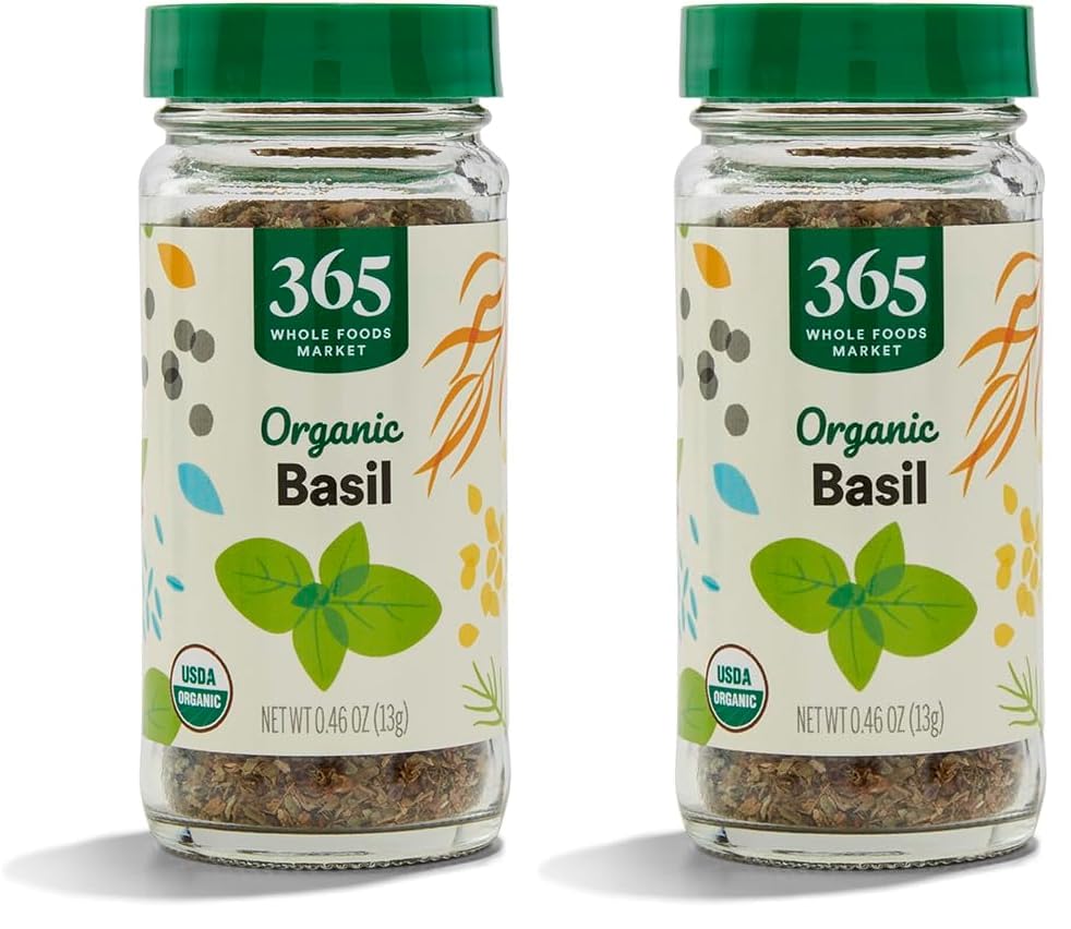 Image of 365 by Whole Foods Market, Basil Organic, 0.46 Ounce (Pack of 2)