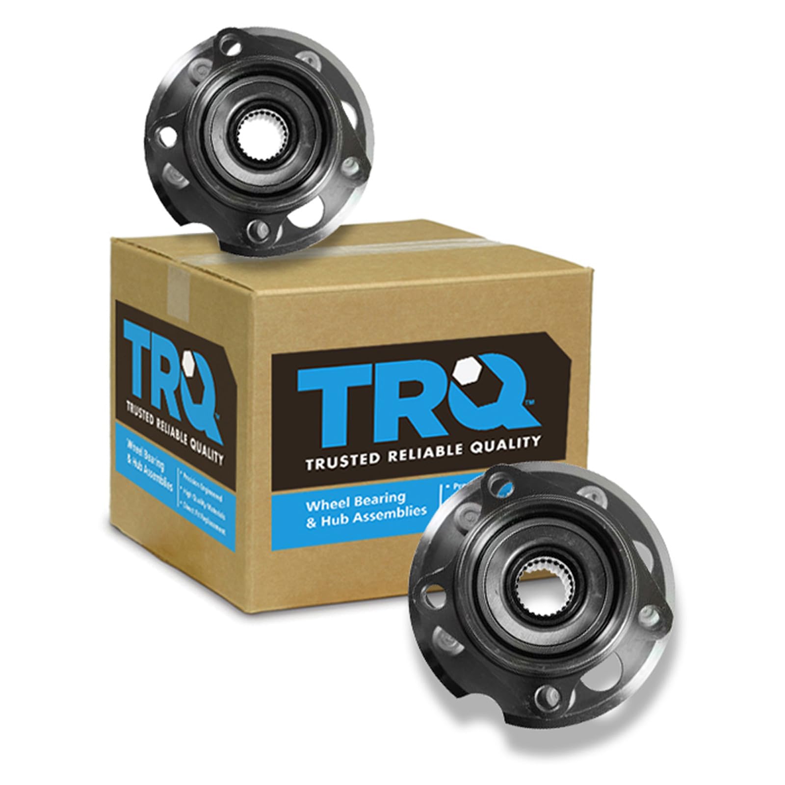 TRQ Rear Left and Right Wheel Bearing and Hub Assembly Set 2 Piece