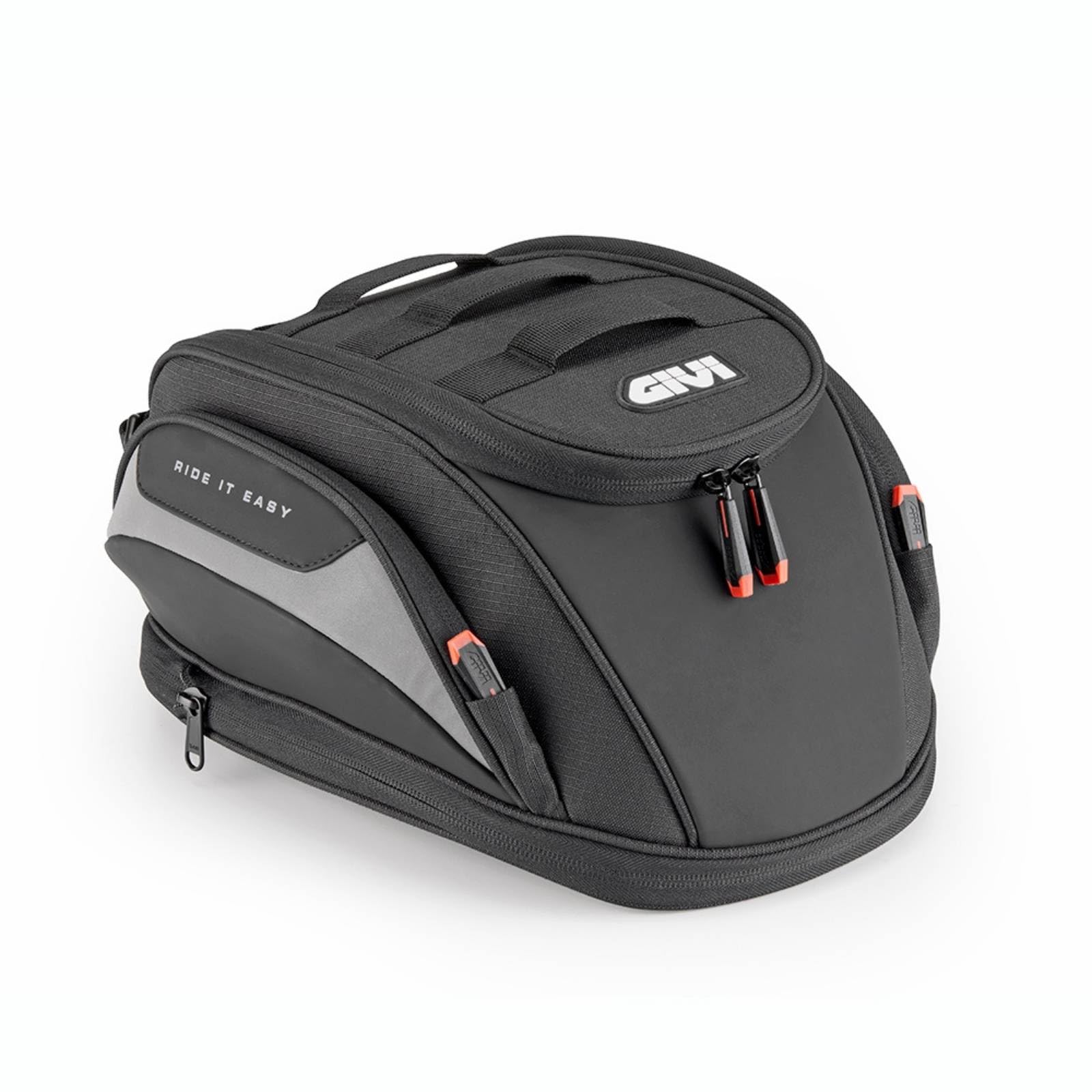 GIVI Tankrucksack EASY03 Tanklock 12-16L erweiterbar mit Regenschutz M.O.L.L.E-System Schwarz