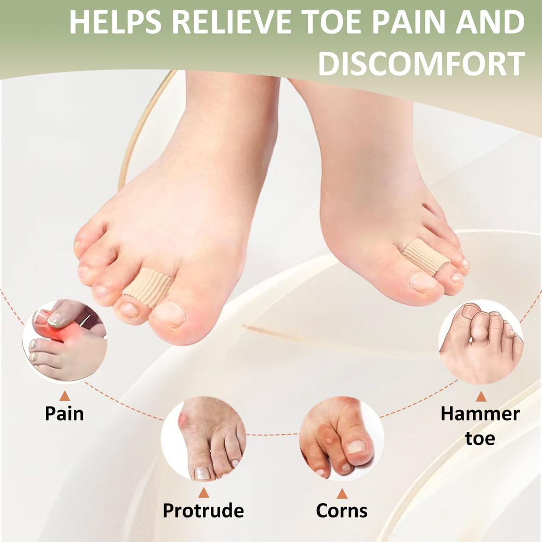 6 Tubos Protectores de Silicona Cortables para Dedos de los Pies y Manos, Almohadillas de Gel para Aliviar Callos y Ampollas, Tamaño M 15 cm, Protección Ajustable