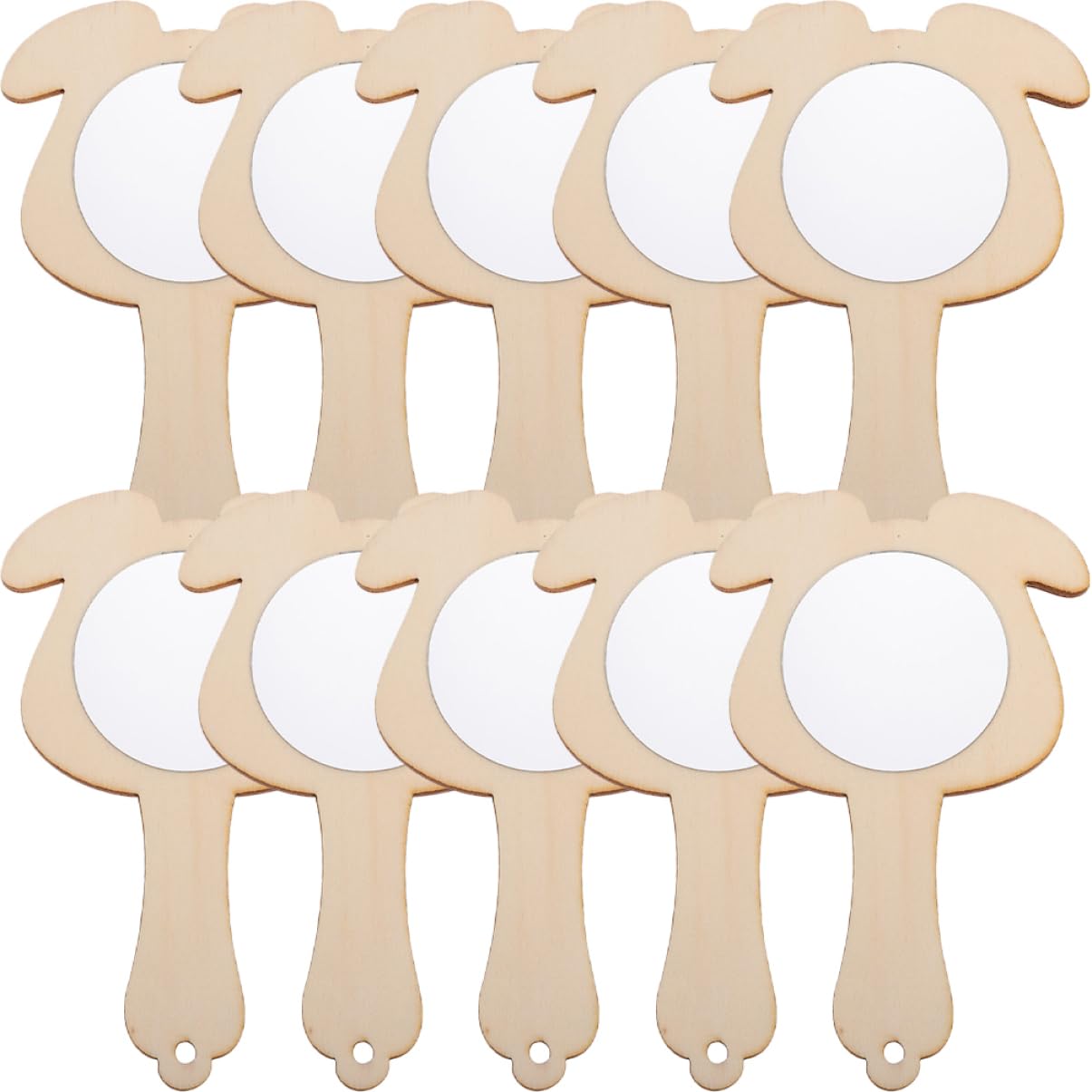 VICASKY 10Pcs Unfinished Small Mirrors for DIY Craft Projects for Home Decoration and Family Activities Mirror Accessories for Creative Play and Learning