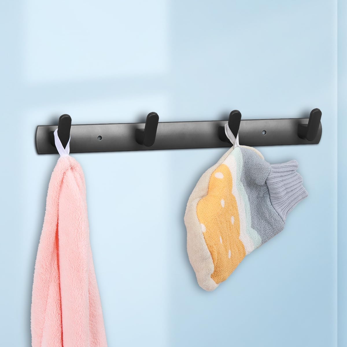 Vukehon Robe Towel Hooks MultiFunctional Hook Rack, NonPerforated