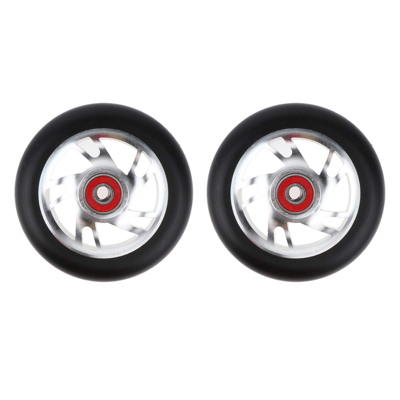 Ruedas de Scooter Freestyle,Ruedas de Scooter 2PCS Reemplazo de 100 mm Push/Kick/Stunt Scooter Ruedas Reemplazos con rodamientos Amplías Bujes Scooter Piezas Accesorios