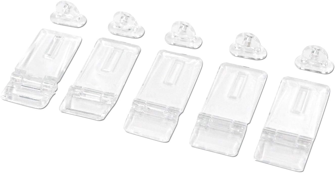 T Tulead Mini Hinges Hasps Acrylic Hasp Buckle Box Clear Hinge Latch Hasp Lock Hinge Latch Buckles Pack of 5