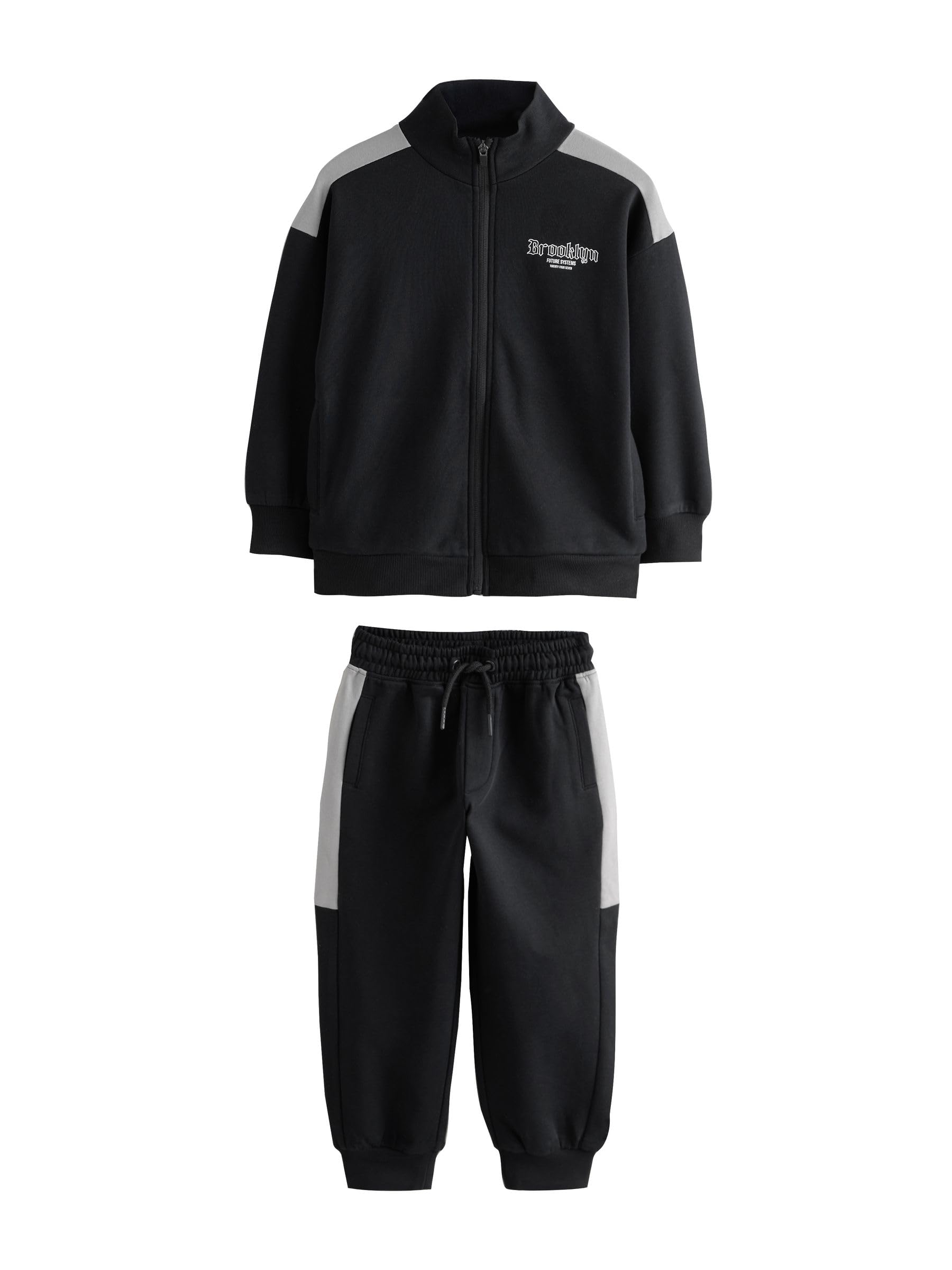 NEXT Niños Conjunto de sudadera con cremallera y cuello alzado y pantalones de chándal
