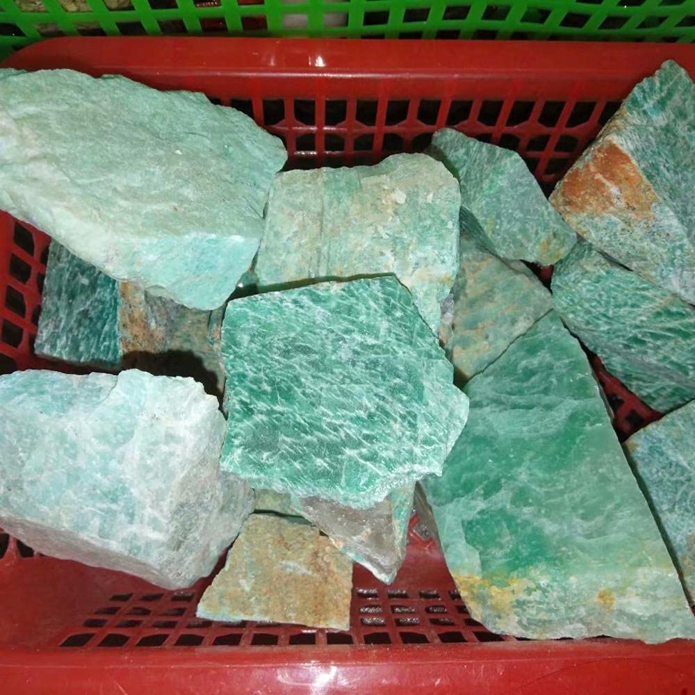 250Ct Naturale Africano Verde Amazzonite Minerale Guarigione Cristallo Pietre Grezze Pietre Preziose Ornamenti Energia Reiki Per La Decorazione Domestica