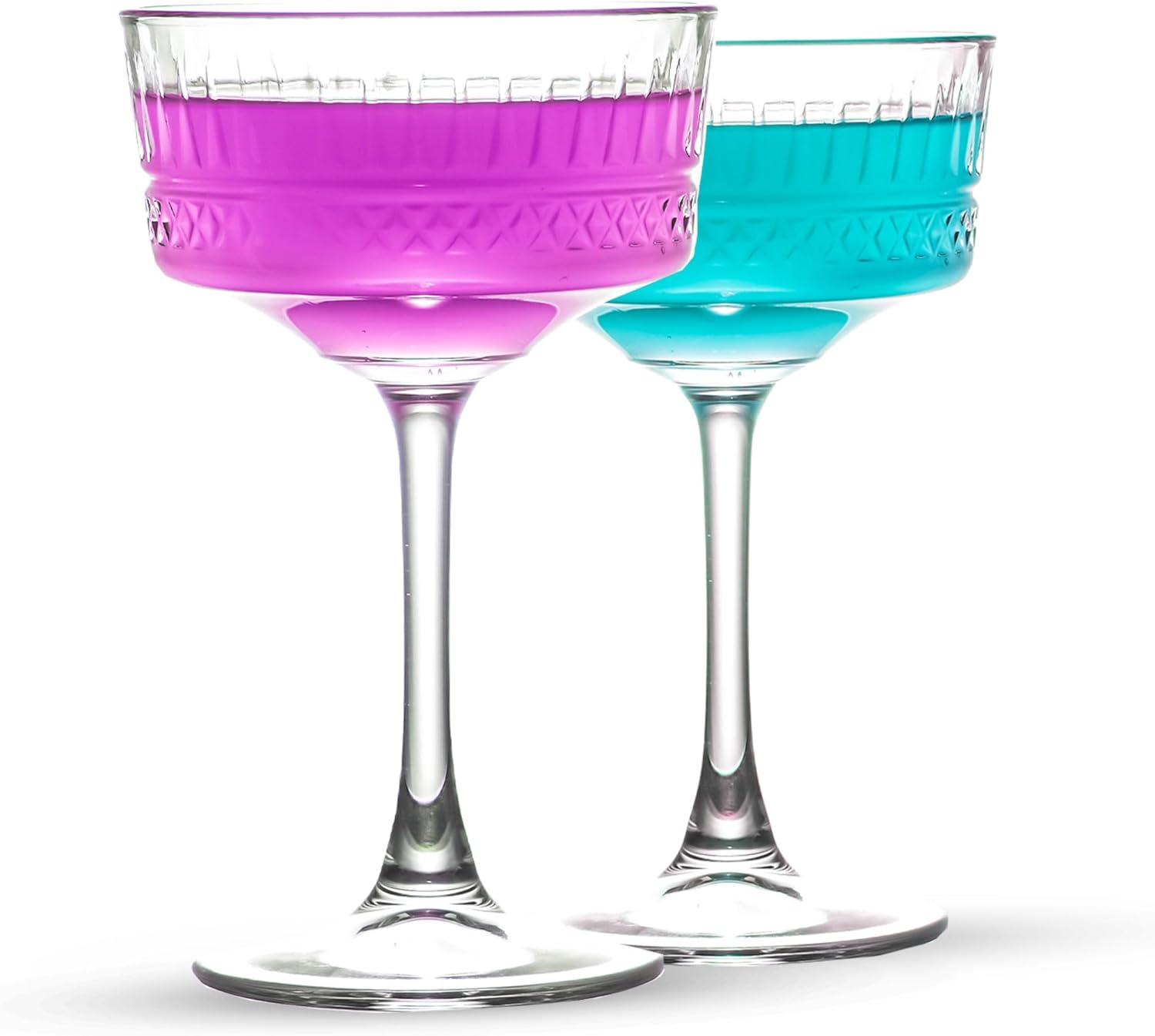 Vintage Coupe Glasses Set of 2 (8.8oz/260ml) Champagne, Wine, Martini