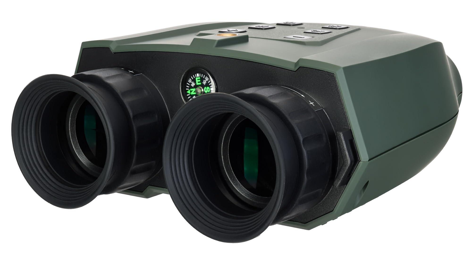 Levenhuk Atom DNB250 Prismáticos Digitales de Visión Diurna y Nocturna con Zoom 1-8x, Iluminador Infrarrojo, Batería Recargable y Trípode de Sobremesa