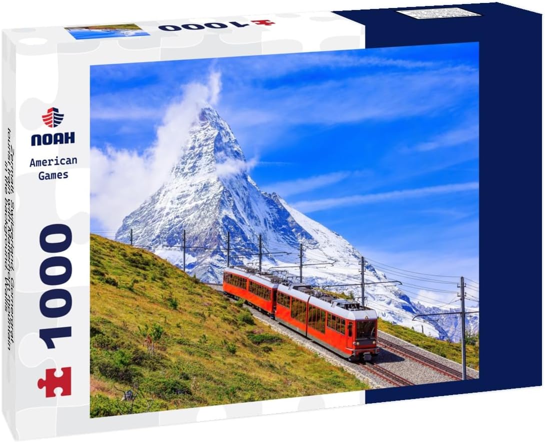 Noah Jigsaw Puzzle Zermatt, Switzerland. Gornergrat Tourist Train with Matterhorn Mountain in The Background. Wallis 1000 Pieces